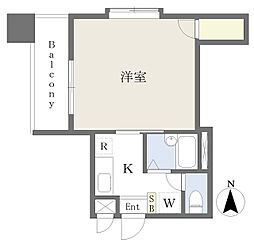 リピア大街道 1Kの間取図画像