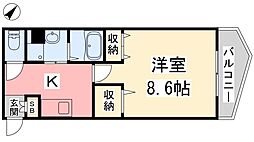 エミネンス泉町 1Kの間取図画像