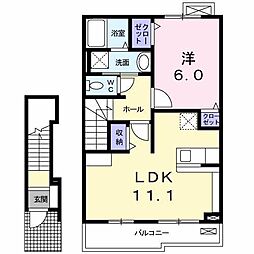 グラッシオッソ・アルバータ 1LDKの間取図画像