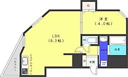 札幌市営東西線 西11丁目駅 徒歩8分の賃貸マンション 5階1LDKの間取り