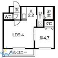 ミルスリール発寒3階5.4万円