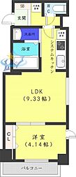 札幌市営東西線 西28丁目駅 徒歩10分の賃貸マンション 2階1LDKの間取り
