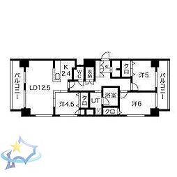 札幌市営東西線 円山公園駅 徒歩9分の賃貸マンション 9階3LDKの間取り