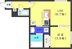 札幌市営東豊線 豊水すすきの駅 徒歩7分の賃貸マンション 5階1LDKの間取り