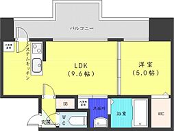 札幌市営東西線 西18丁目駅 徒歩4分の賃貸マンション 7階1LDKの間取り