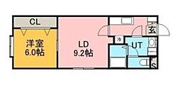 札幌市営東西線 西11丁目駅 徒歩10分の賃貸マンション 4階1LDKの間取り