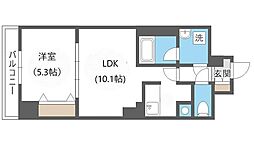 札幌市営南北線 すすきの駅 徒歩8分の賃貸マンション 3階1LDKの間取り