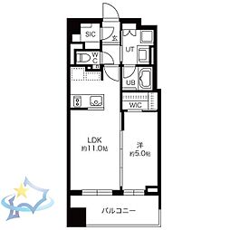 札幌市営東西線 西11丁目駅 徒歩2分の賃貸マンション 4階1LDKの間取り