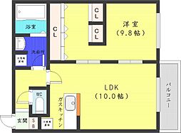 札幌市営東西線 円山公園駅 徒歩3分の賃貸マンション 1階1LDKの間取り