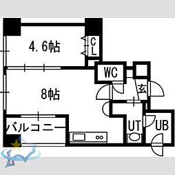 札幌市営東西線 西28丁目駅 徒歩7分の賃貸マンション 6階1LDKの間取り