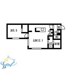 Gloire 1LDKの間取図画像
