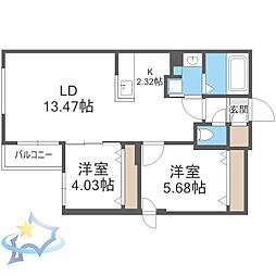 間取図画像 2LDK