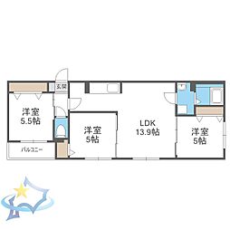 札幌市営東西線 西18丁目駅 徒歩12分 2階/-