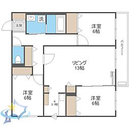 ZABO HILLS TOYOHIRA EAST・WEST 3LDKの間取図画像