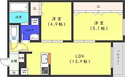 札幌市営東西線 発寒南駅 徒歩12分 2階/-