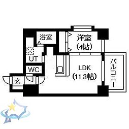 FIOORE 1LDKの間取図画像