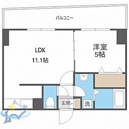 ioミナミ3ジョウ 1LDKの間取図画像