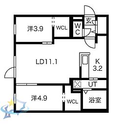 札幌市営東西線 発寒南駅 徒歩8分 2階/-