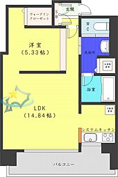 F141 1LDKの間取図画像