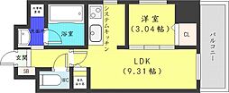レシディア大通り西 1LDKの間取図画像