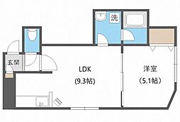 ヴェステン 1LDKの間取図画像