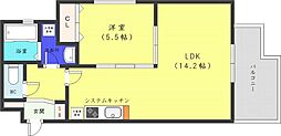 RESIDIAKITA-SANJO 1LDKの間取図画像