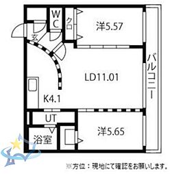 ガーデンテラス24 2LDKの間取図画像
