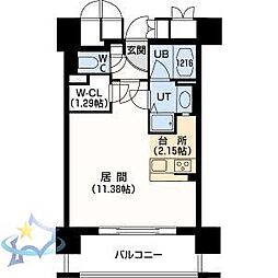 札幌市営南北線 幌平橋駅 徒歩4分の賃貸マンション 7階1Kの間取り