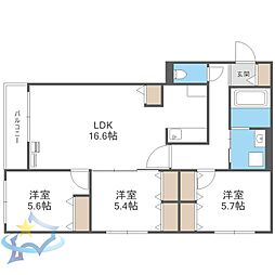 間取図画像 3LDK