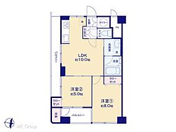 ネオハイツ千駄木 2LDKの間取図画像