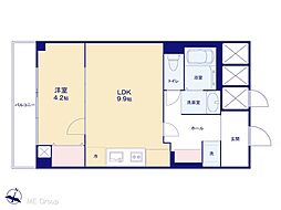 秀和幡ヶ谷レジデンス 1LDKの間取図画像