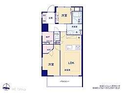 アトラス江戸川アパートメント 2LDKの間取図画像