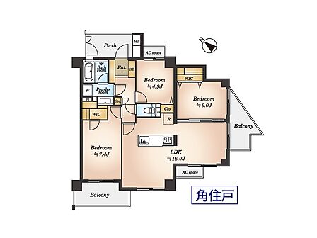 3LDK 間取り