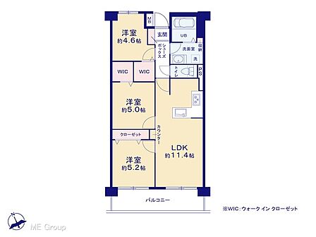 3LDK 間取り