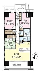アーバンパレス東松山 3LDKの間取図画像