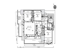 ライオンズ鶯谷マークスフォート 3LDKの間取図画像