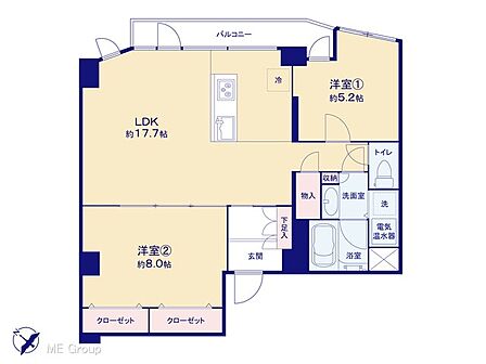 2LDK 間取り