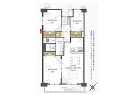 東武みよしみずほ台サンライトマンション東の街B棟 3LDKの間取図画像