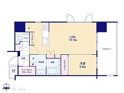 アトラス渋谷公園通り 1LDKの間取図画像