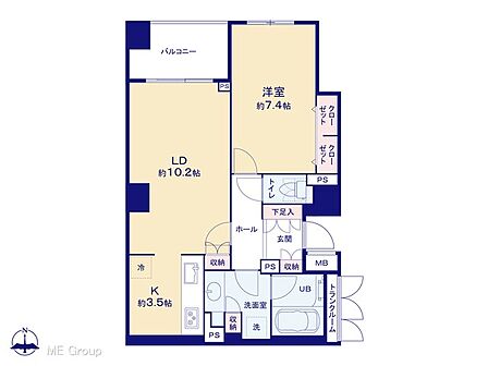 1LDK 間取り