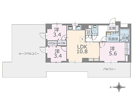 3LDK 間取り
