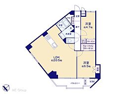 四谷ガーデニア 2LDKの間取図画像