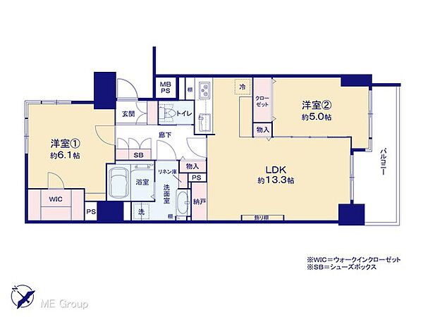 間取りを拡大表示