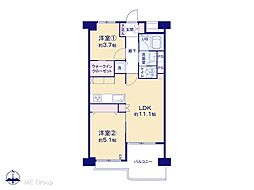 トキワパレス 2LDKの間取図画像