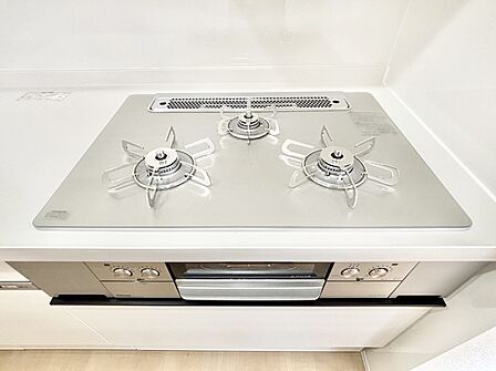 三口ガスコンロでお料理が一気にはかどりそう  