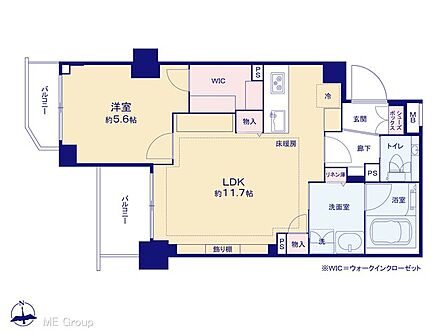 1LDK 間取り