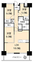 ライオンズマンション姫路市役所前 3LDKの間取図画像