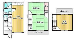 東大阪市岩田町５丁目 3LDKの間取り
