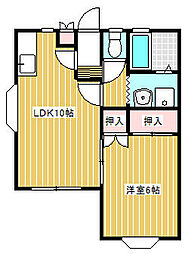 フラット24 1LDKの間取図画像