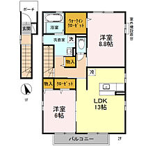 大阪府大阪市阿倍野区阪南町1丁目（賃貸アパート2LDK・2階・74.03㎡） その2